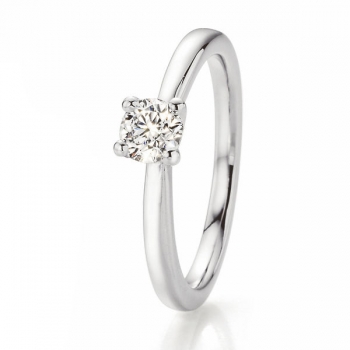 Weissgold Ring Solitaire 0,400 ct